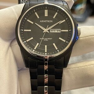 Armitron Men's 20/5281BKTB Day/Date Function Black Bracelet Watch